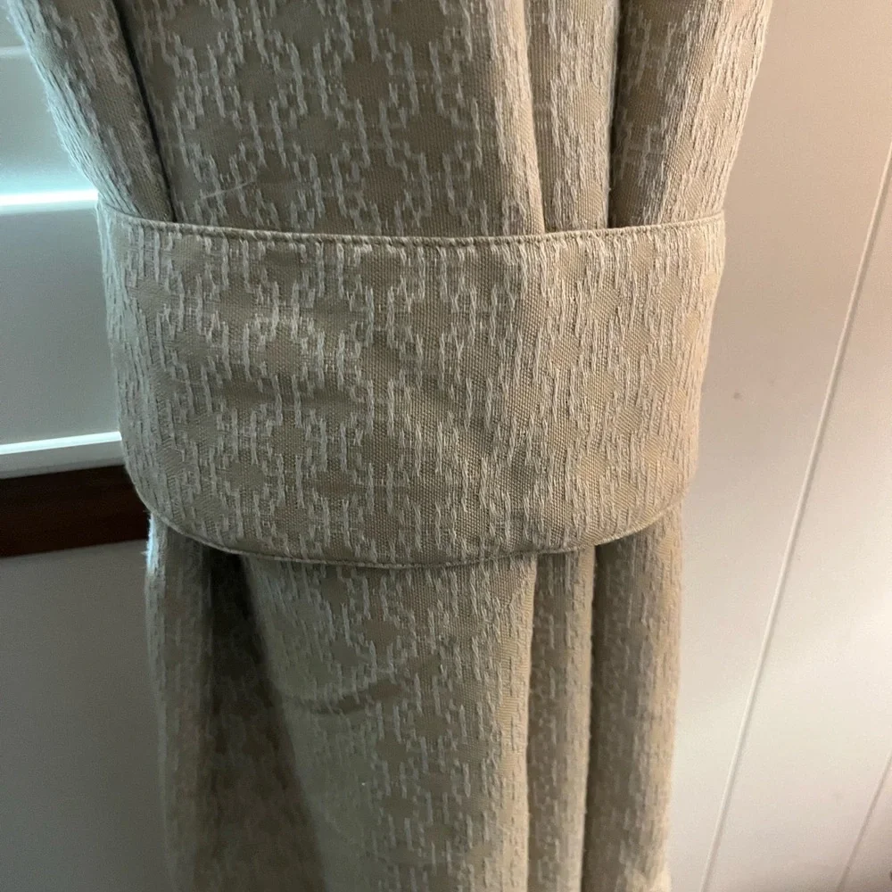 Waterford Neutral Beige Textured Curtain Panel